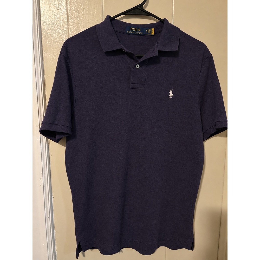 Polo Ralph Lauren Mens Small Navy Blue Short Sleeve Pony Logo Polo Shirt
